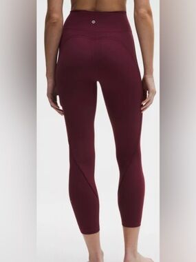 Lululemon Groove No Line HR Tight 25' *Heart Bergundy Bay 6